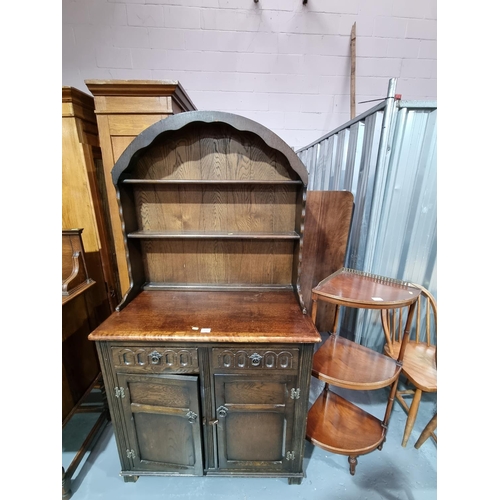 155 - A domed top dresser and a corner washstand