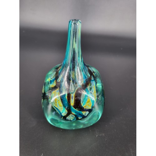 214 - A Mdina glass cube vase