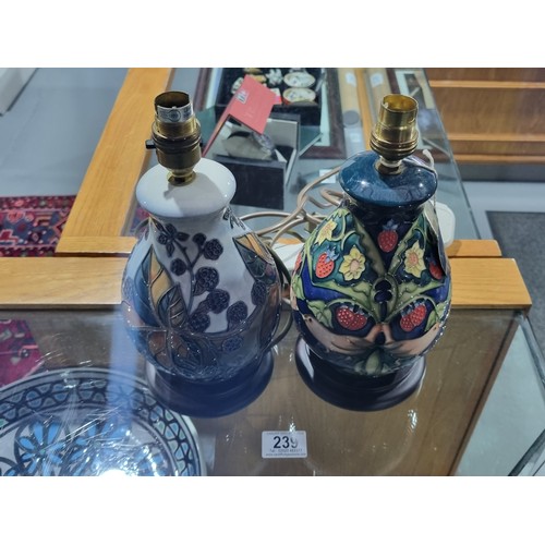 239 - Two modern Moorcroft lamps with original tags