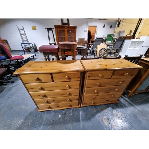 362 - 2 pine chest of drawers