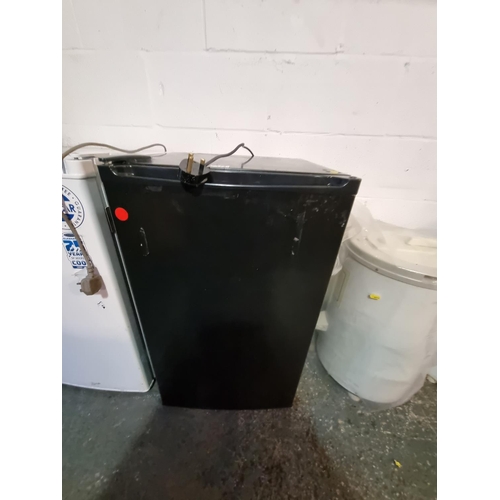 374 - A black undr counter fridge