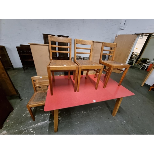 425 - A formica top dining table and 4 chairs