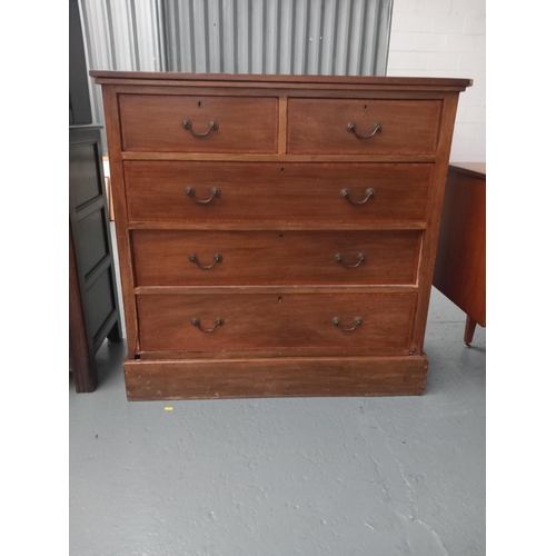 173 - A Victorian two over three chest of drawers