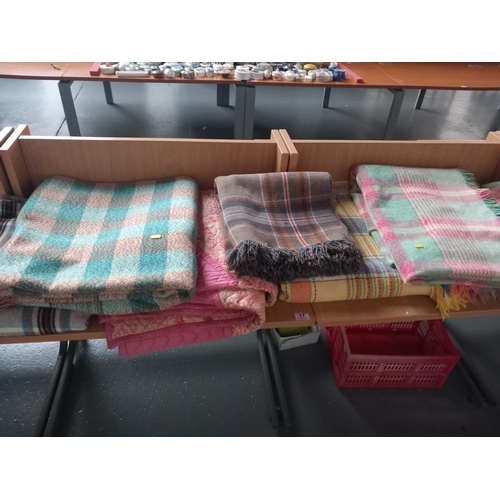 17 - Seven woollen blankets