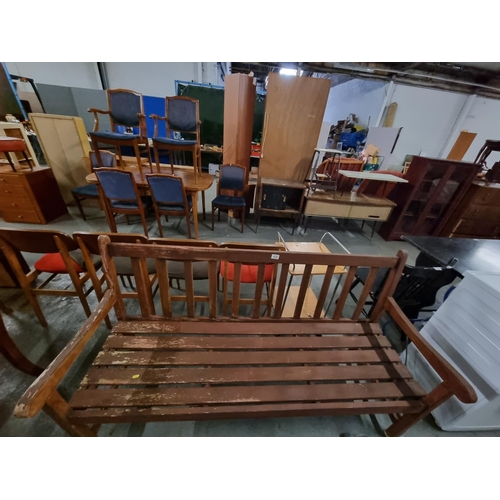 436 - A wooden garden bench