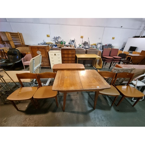 331 - Teak dining table and 4 chairs