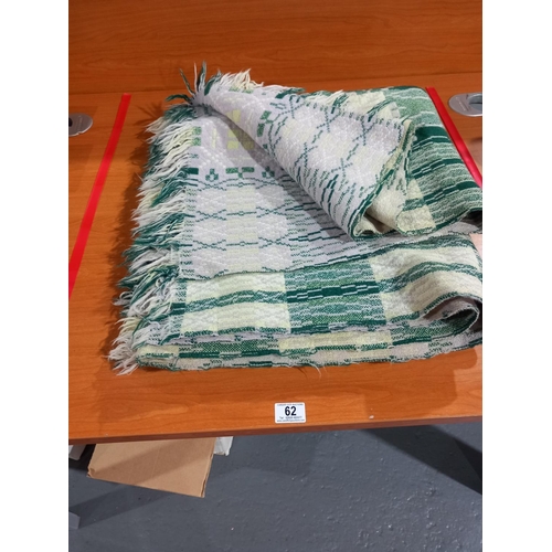 62 - A large welsh blanket (double sided) appears to be in good condition