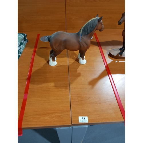 63 - A large Beswick horse figure 