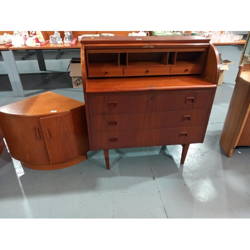 111 - A Nathan corner unit and a mid century bureau