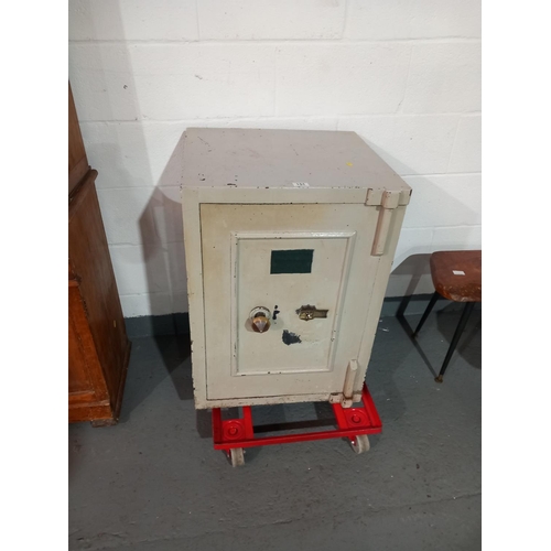 151 - A fireproof cast iron safe (trolley not included)