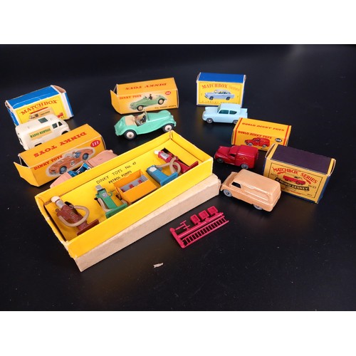 247 - Dinky and Matchbox Diecast model vehicles and accessories.
* Dinky 102 MG Midget Sports (excellent c... 