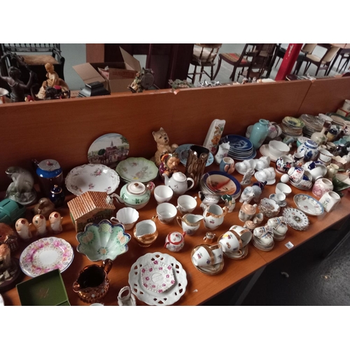 36 - Decorative china to include toby jugs, Nao figurine part tea sets