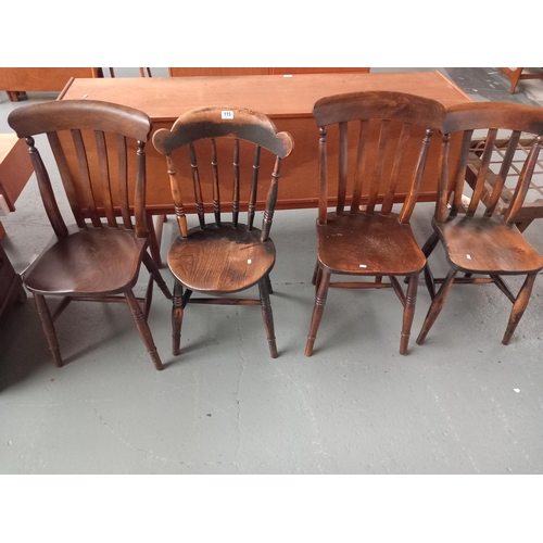 115 - Four farmhouse chairs