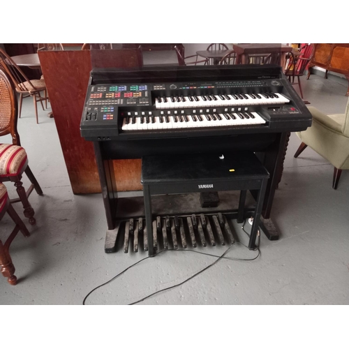 124 - A Yamaha Electrone HS9 piano and stool