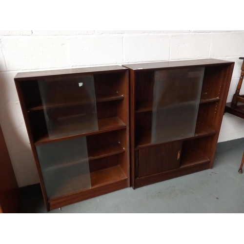 146 - Two Gibbs glass fronted bookcases