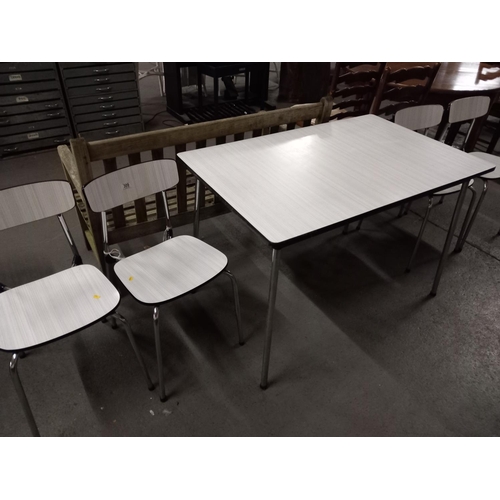 309 - Formica top table and 4 chairs