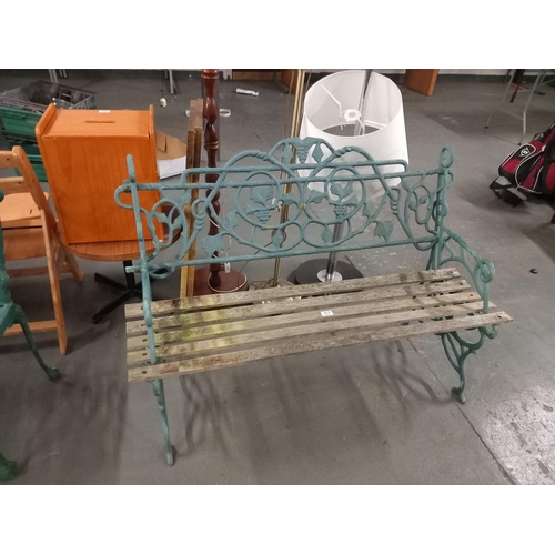 317 - Metal garden bench