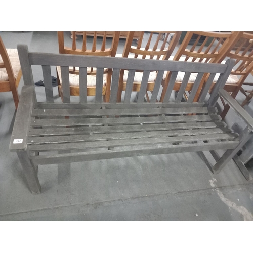 348 - A wooden garden bench