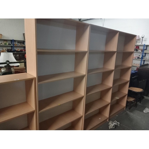 388 - 4 x pine effect bookcases