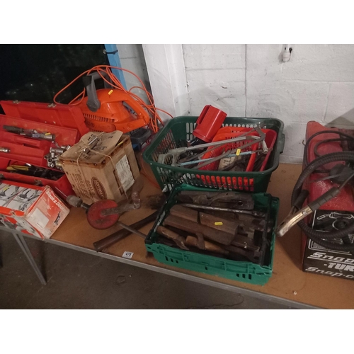 478 - Tools to include Snap On welder, pillar drill, garden vac, etc