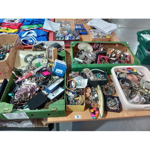 56 - A large quantity of costume jewellery