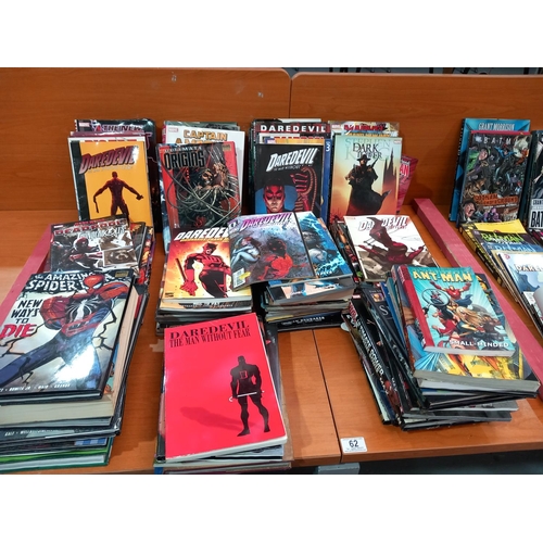 62 - A collection of marvel comics to include Spiderman, Daredevil, Captain America etc