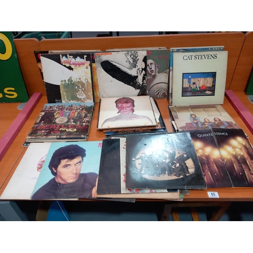 65 - Quantity of vinyl records including Queen, Led Zeppelin, Black Sabbath and The Beatles etc