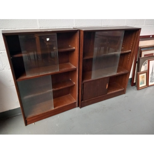 145 - Two Gibbs glass fronted bookcases