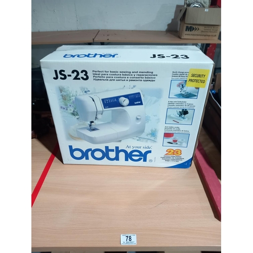 78 - A new and boxed Brother JS23 sewing machine