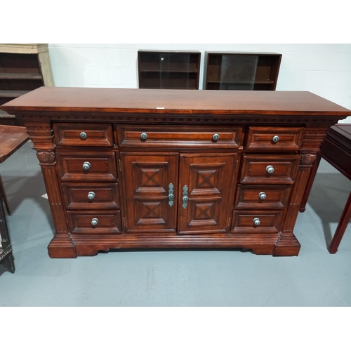 141 - A large mahogany sideboard