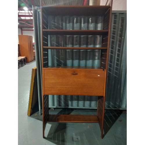 152 - A ladderax style single bay teak unit