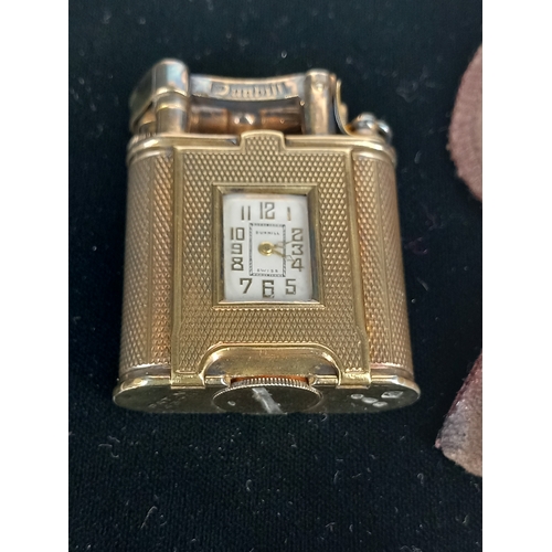 209 - A rare 1930s Dunhill watch lighter  - This gilded silver item is in exceptional condition and both t... 