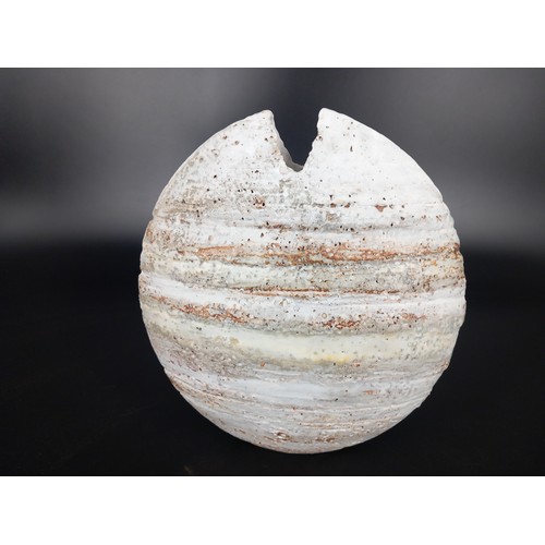 239 - Alan Wallwork (B1931) stoneware studio pottery pebble vase Incised A W (height 23cm). Condition is g... 