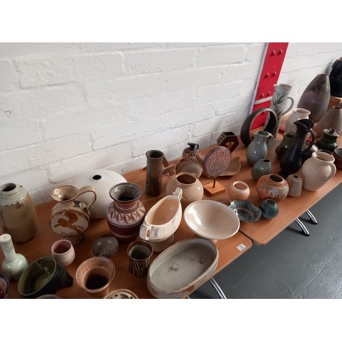 3 - A collection of good studio pottery with many pieces signed