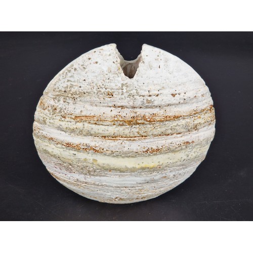 239 - Alan Wallwork (B1931) stoneware studio pottery pebble vase Incised A W (height 23cm). Condition is g... 