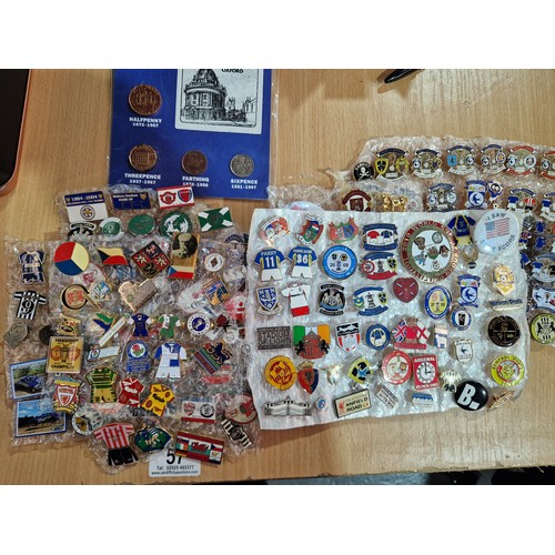 57 - Collection of football related pin badges