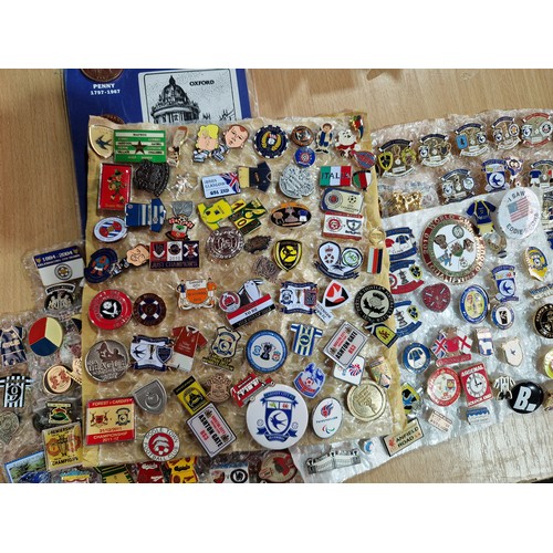 57 - Collection of football related pin badges