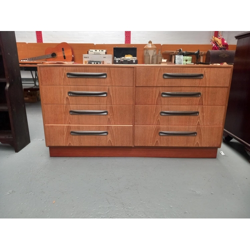 105 - A teak G Plan double chest of drawers