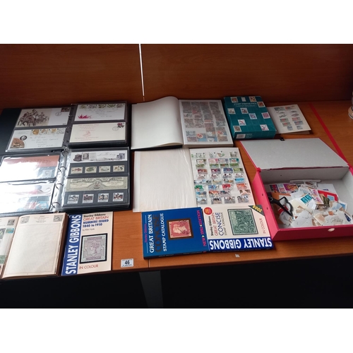 46 - A collection of stamps and first day covers