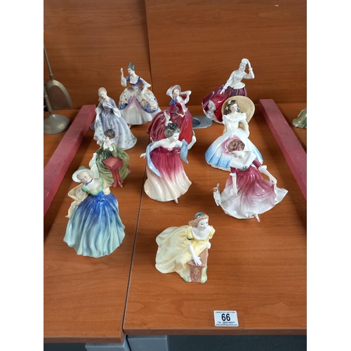 66 - Ten Royal Doulton figurines