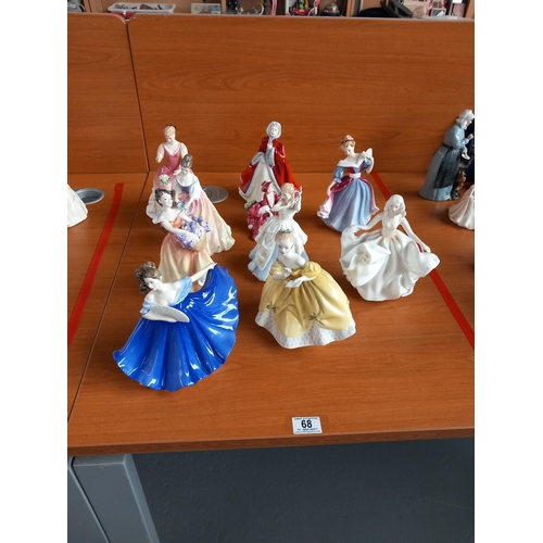 68 - Ten Royal Doulton figurines