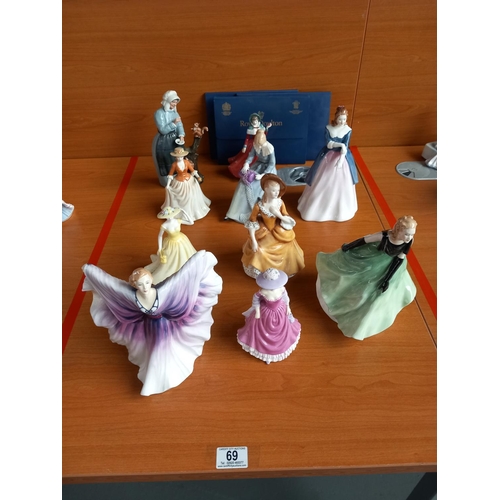 69 - Ten Royal Doulton figurines