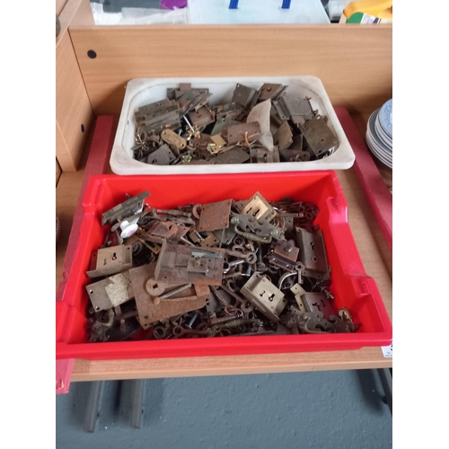 36 - A large quantity of cabinet keys, locks , escutchions etc