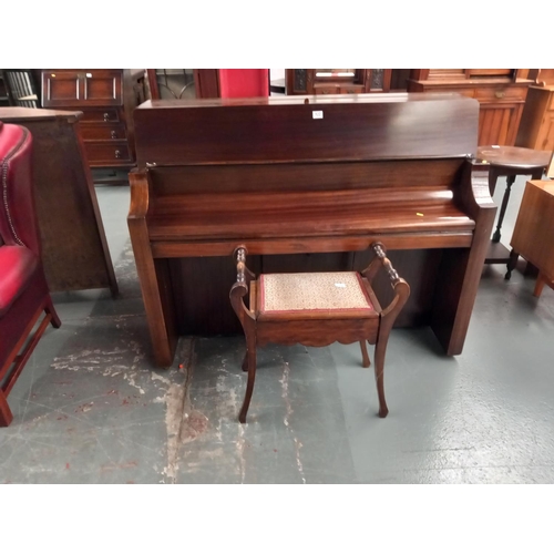 122 - A bentley overstrung upright piano