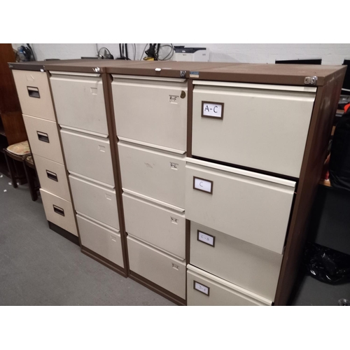 336 - 4 metal filing cabinets including Silverline