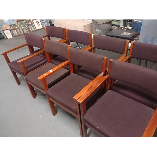 339 - 8 mahogany carver chairs