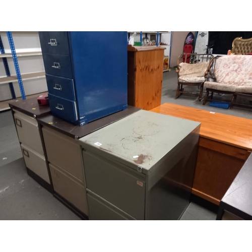 356 - 4 metal filing cabinets