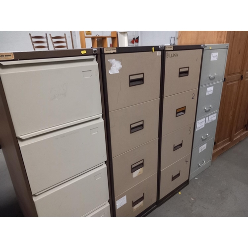 375 - 4 St Leger Bros metal filing cabinets