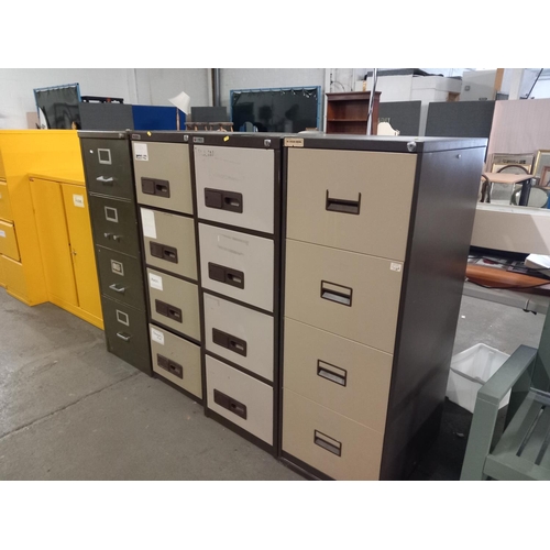 381 - 4 metal filing cabinets