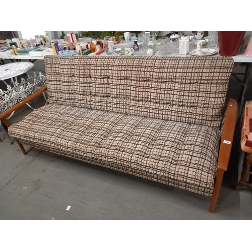 441 - A teak sofa bed